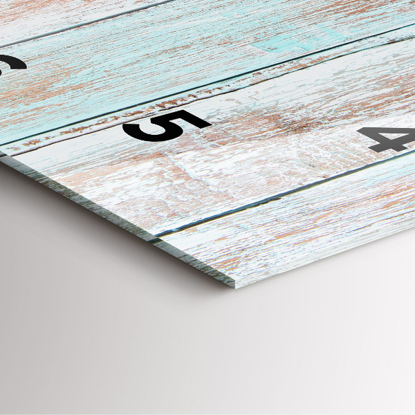 Kwadratowy zegar Pastelowe drewno