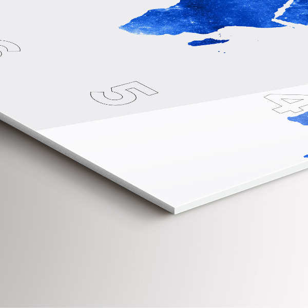 Kwadratowy zegar Mapa świata kosmiczna