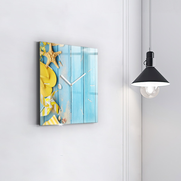 Kwadratowy zegar Akcesoria plażowe i deski