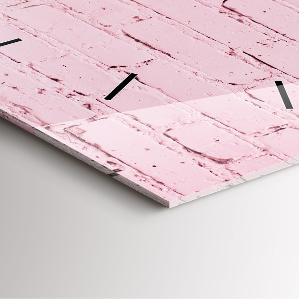 Kwadratowy zegar Cegły ściana