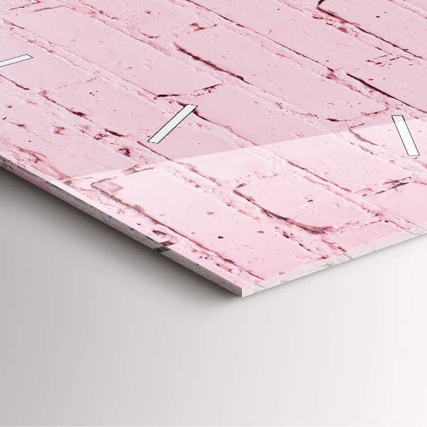 Kwadratowy zegar Cegły ściana