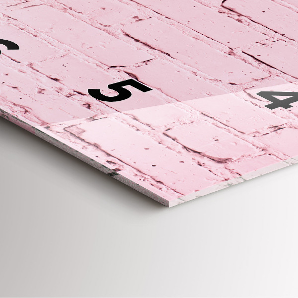 Kwadratowy zegar Cegły ściana