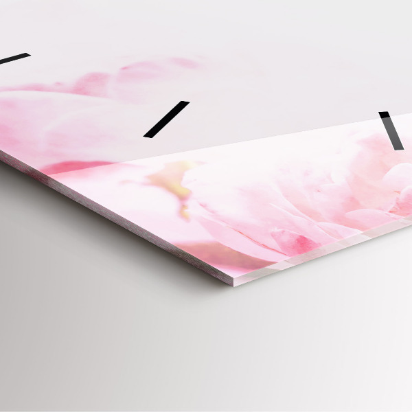 Kwadratowy zegar Kwitnące kwiaty