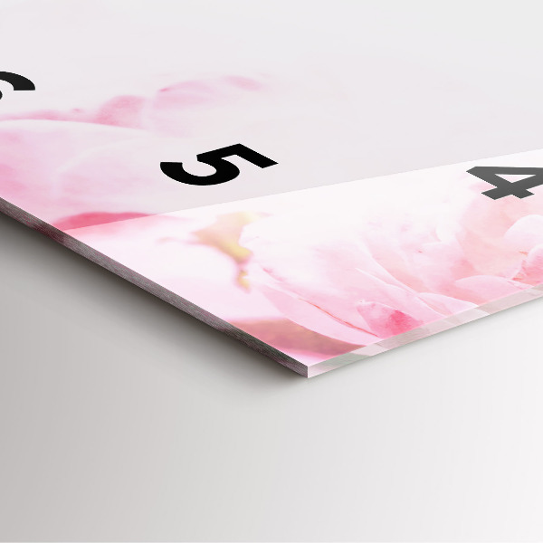 Kwadratowy zegar Kwitnące kwiaty