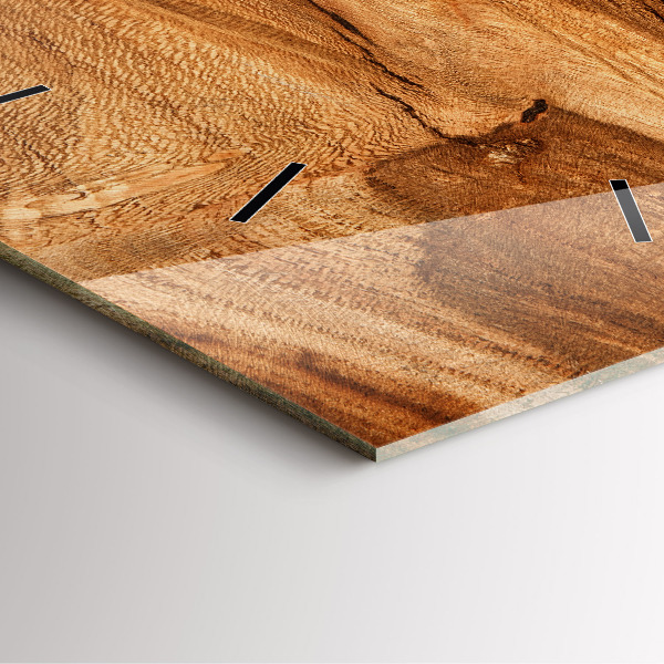 Kwadratowy zegar Tekstura drewna