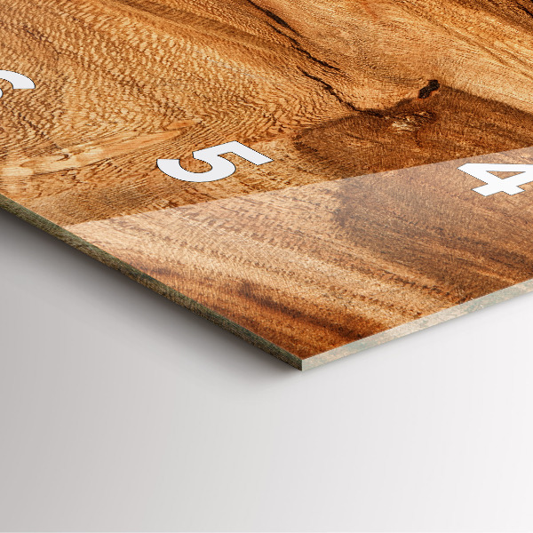 Kwadratowy zegar Tekstura drewna