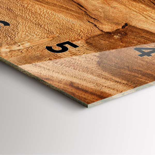 Kwadratowy zegar Tekstura drewna