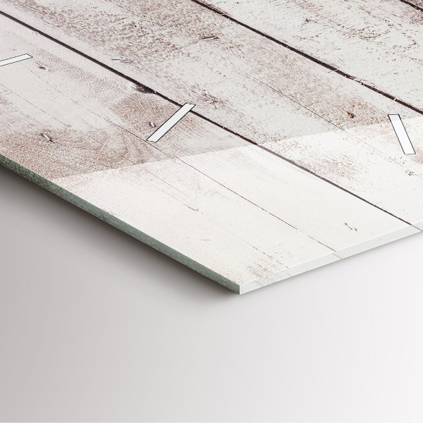 Kwadratowy zegar Jasne deski drewna