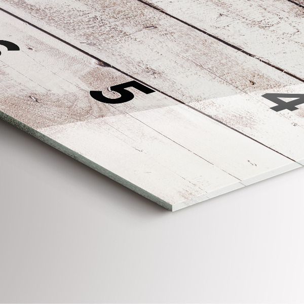 Kwadratowy zegar Jasne deski drewna