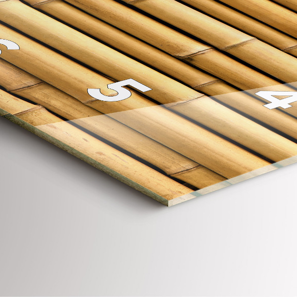 Kwadratowy zegar Bambusowe kije