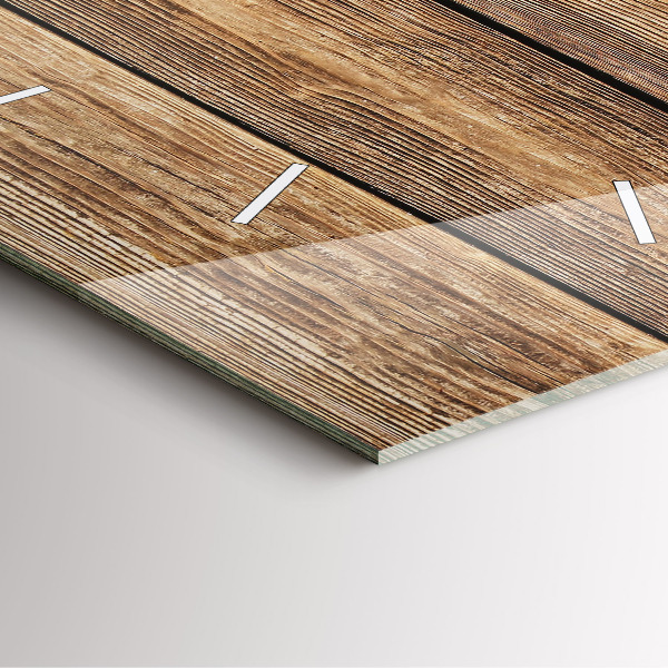 Kwadratowy zegar Drewniane deski