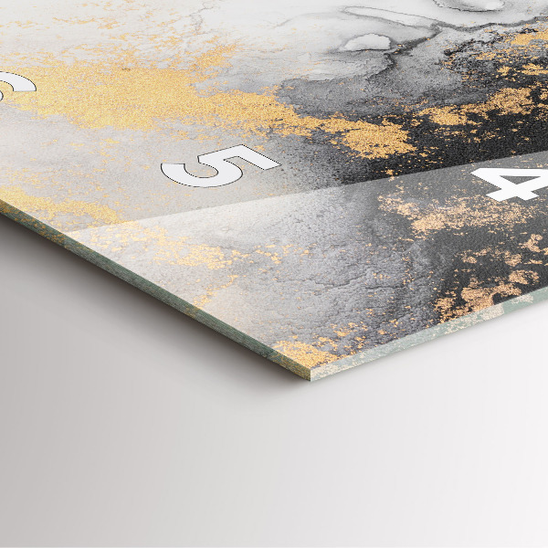 Zegar na ścianę kwadratowy Artystyczny marmur