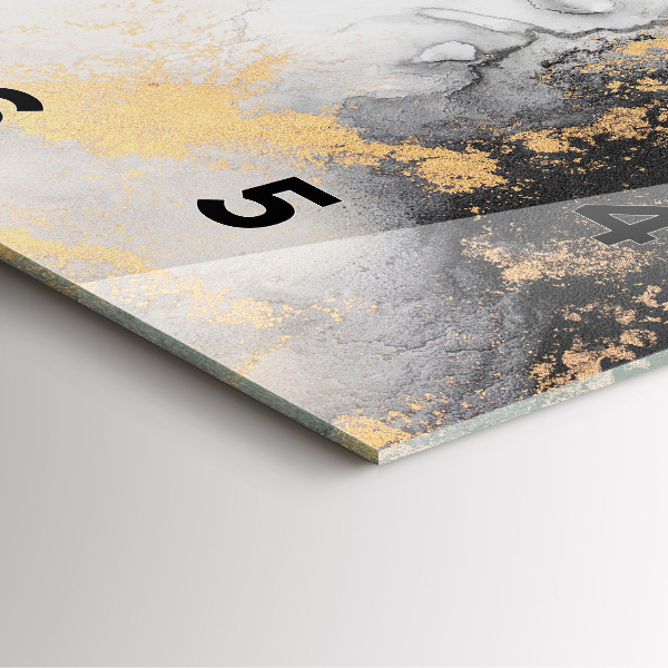 Zegar na ścianę kwadratowy Artystyczny marmur