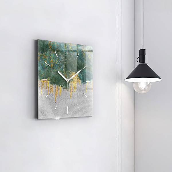 Zegar na ścianę kwadratowy Dekoracyjny wzór