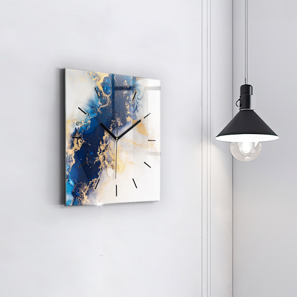 Zegar na ścianę kwadratowy Marmur wzór