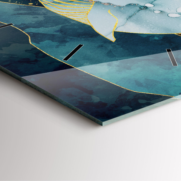 Zegar na ścianę kwadratowy Abstrakcyjny wieloryb