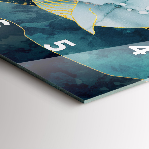 Zegar na ścianę kwadratowy Abstrakcyjny wieloryb