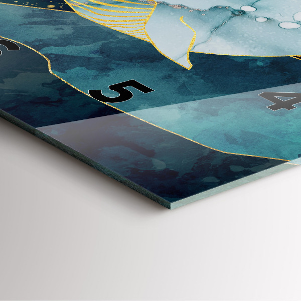 Zegar na ścianę kwadratowy Abstrakcyjny wieloryb