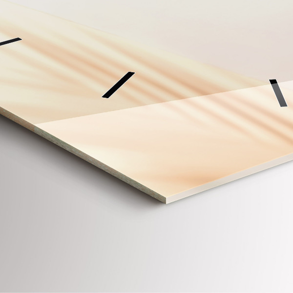 Zegar na ścianę kwadratowy Kremowa abstrakcja