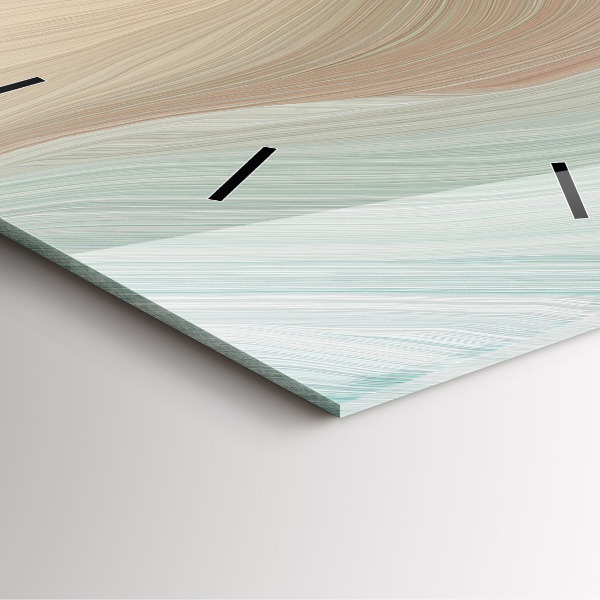 Zegar na ścianę kwadratowy Abstrakcja fal