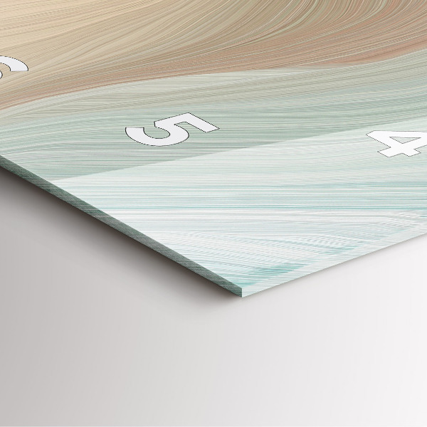 Zegar na ścianę kwadratowy Abstrakcja fal