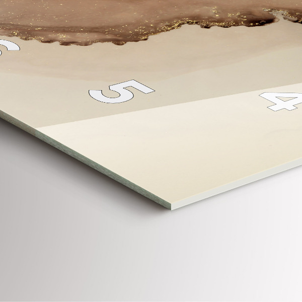 Zegar na ścianę kwadratowy Beżowa sztuka nowoczesna