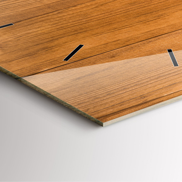 Zegar na ścianę kwadratowy Drewniane deski