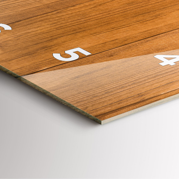 Zegar na ścianę kwadratowy Drewniane deski