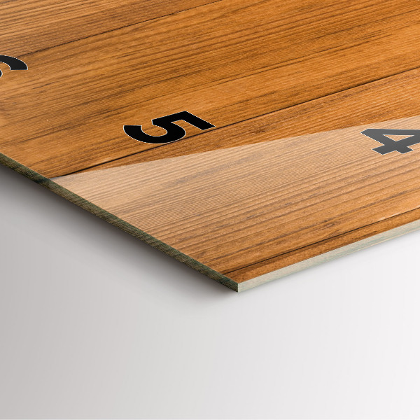 Zegar na ścianę kwadratowy Drewniane deski