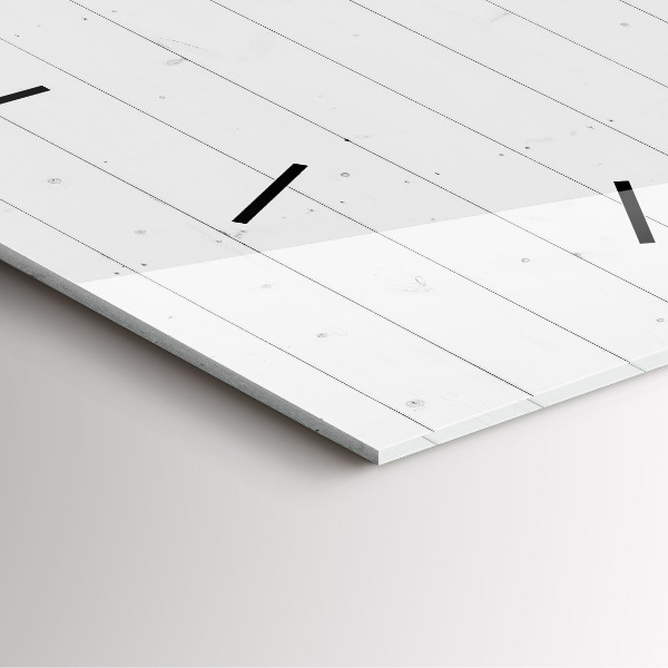 Zegar na ścianę kwadratowy Panele drewniane wzór