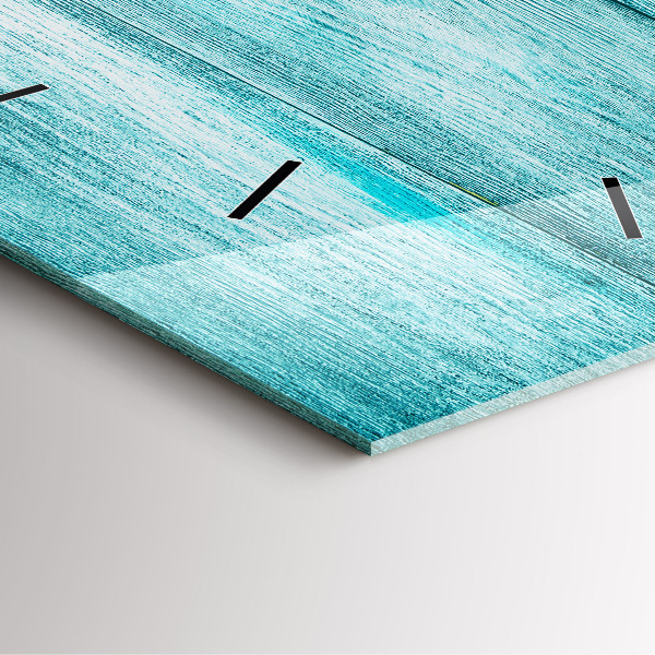 Zegar na ścianę kwadratowy Niebieskie stare drewno