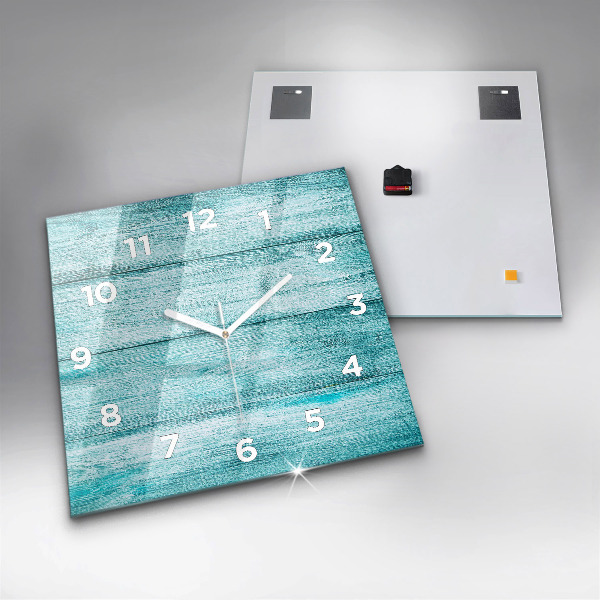 Zegar na ścianę kwadratowy Niebieskie stare drewno