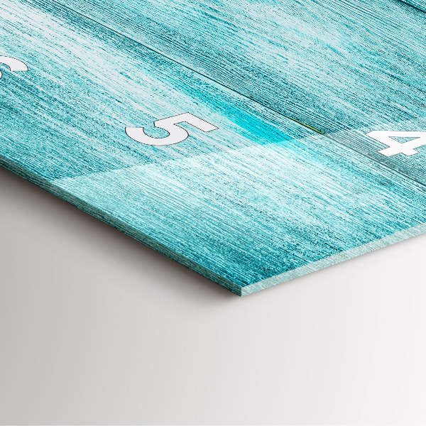 Zegar na ścianę kwadratowy Niebieskie stare drewno