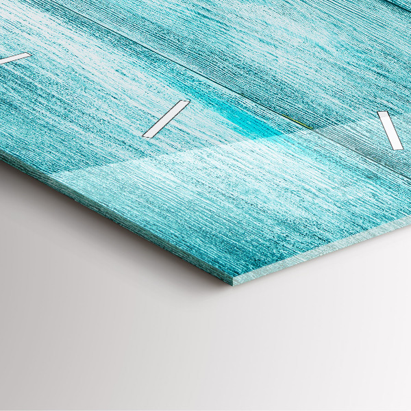 Zegar na ścianę kwadratowy Niebieskie stare drewno