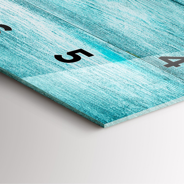 Zegar na ścianę kwadratowy Niebieskie stare drewno