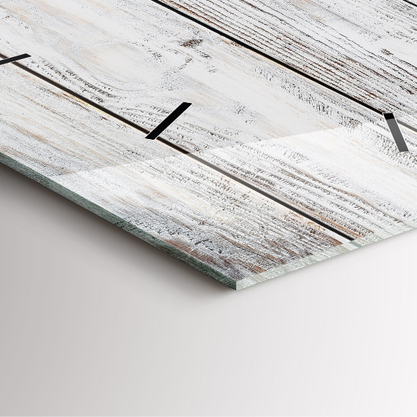 Zegar na ścianę kwadratowy Pomalowane deski