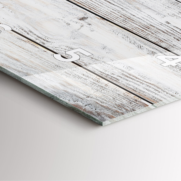 Zegar na ścianę kwadratowy Pomalowane deski