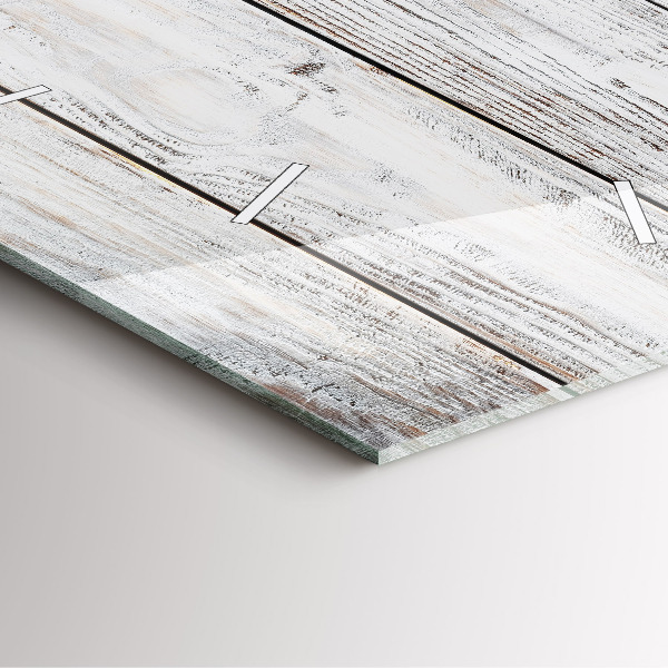 Zegar na ścianę kwadratowy Pomalowane deski