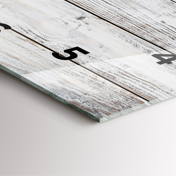 Zegar na ścianę kwadratowy Pomalowane deski