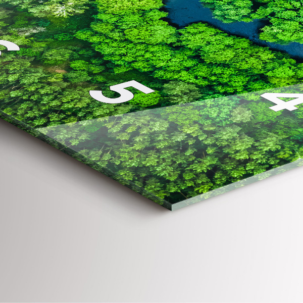 Zegar na ścianę kwadratowy Rzeka w lesie