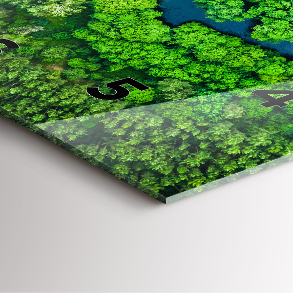 Zegar na ścianę kwadratowy Rzeka w lesie