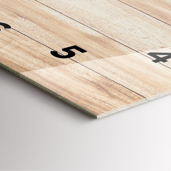 Zegar na ścianę kwadratowy Drewniana tekstura