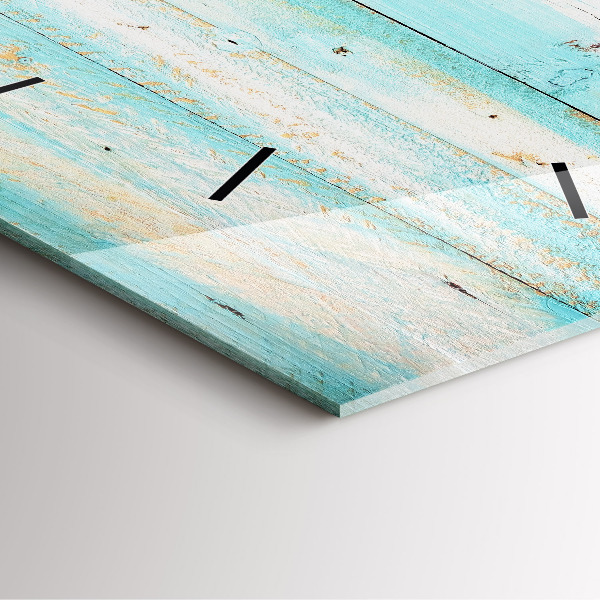 Kwadratowy zegar Niebieskie deski