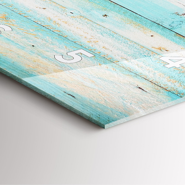 Kwadratowy zegar Niebieskie deski