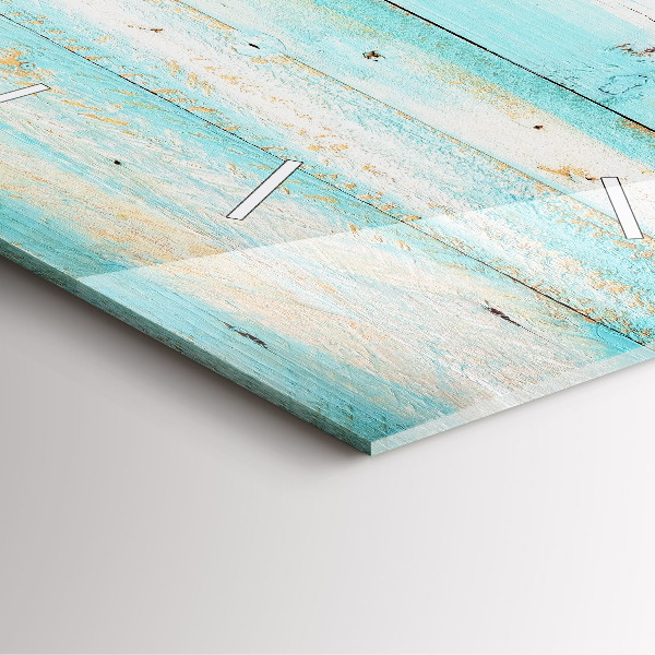 Kwadratowy zegar Niebieskie deski