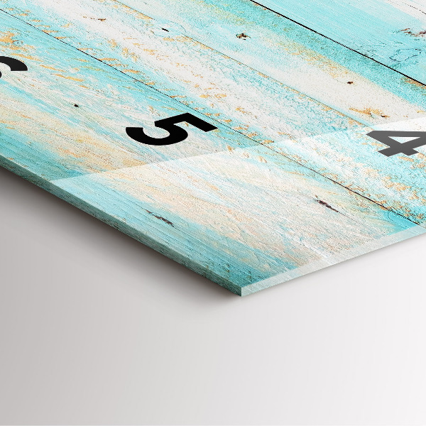 Kwadratowy zegar Niebieskie deski