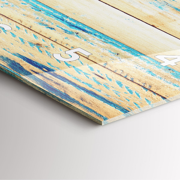 Kwadratowy zegar Porysowane drewno