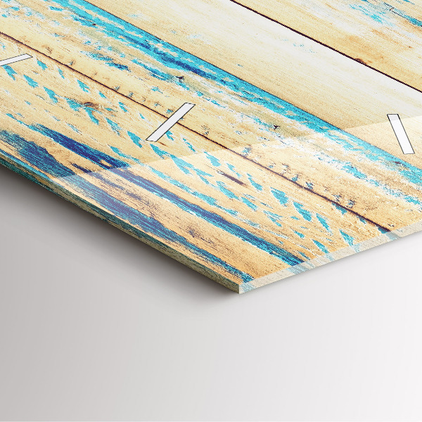 Kwadratowy zegar Porysowane drewno