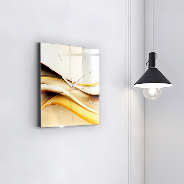 Kwadratowy zegar Abstrakcja fala