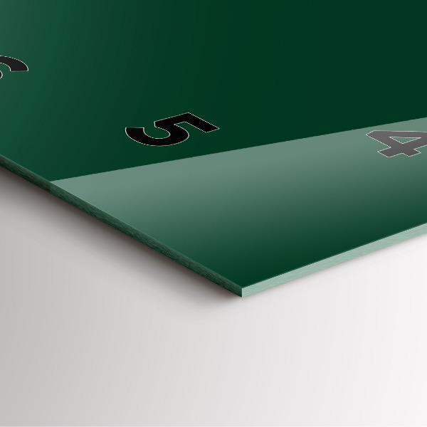 Zegar ścienny kwadratowy Kolor butelkowa zieleń